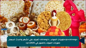 <p><strong>حلويات المولد..</strong> تعرف على أشهر وأحدث أسعار حلويات المولد بالصور في 2025</p>